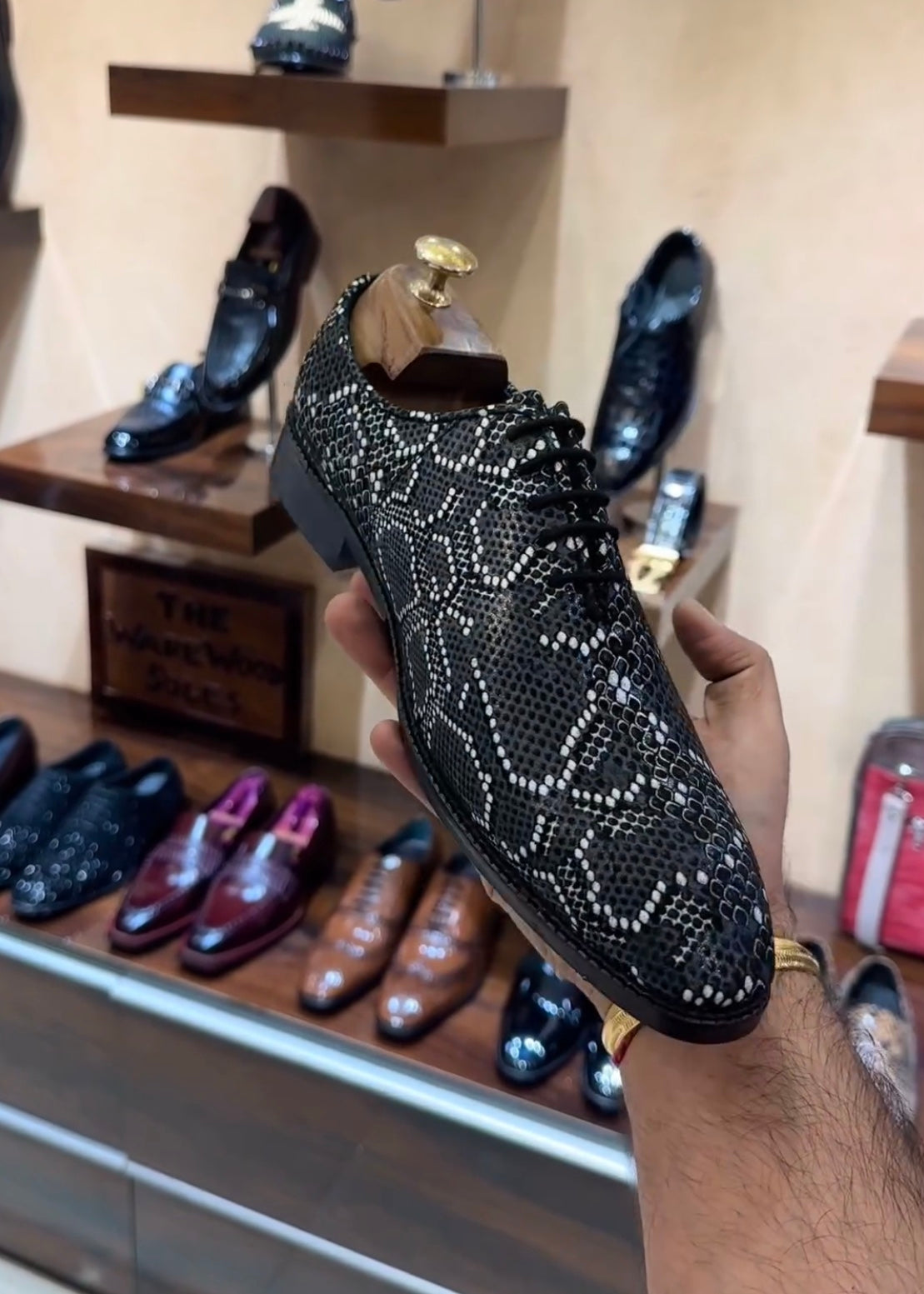 Exotic Snake Lace-up Oxfords