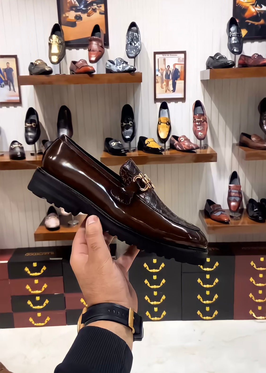 Walnut Brown Boot Sole Moccasins