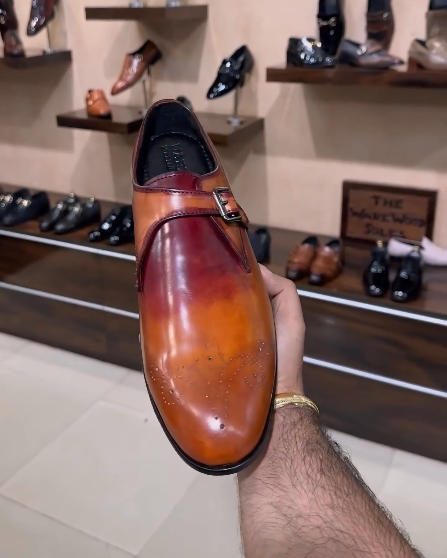 Dual-tone Sun-tan Burnished Single Monks