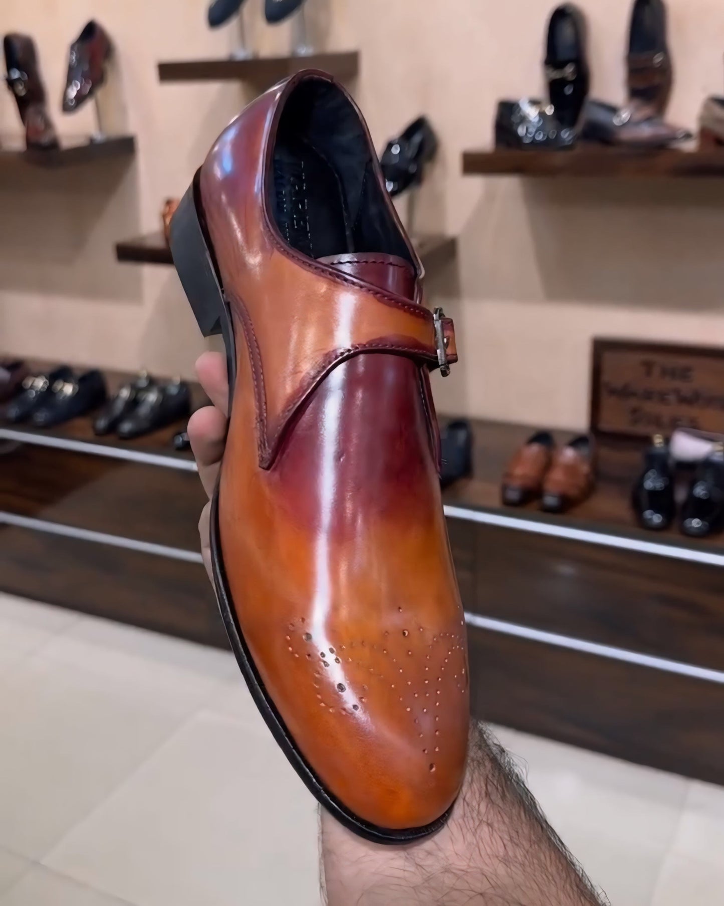 Dual-tone Sun-tan Burnished Single Monks