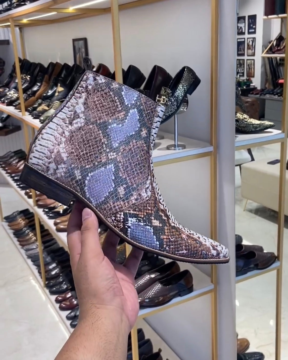 Exotic Python Scaled Cowboy Boots