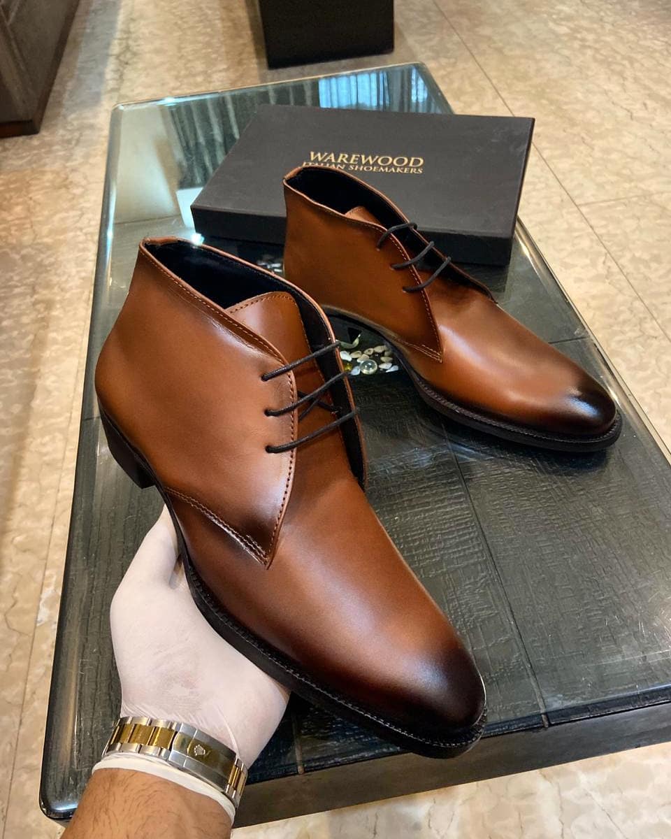 Brown Patina Chukka Boots