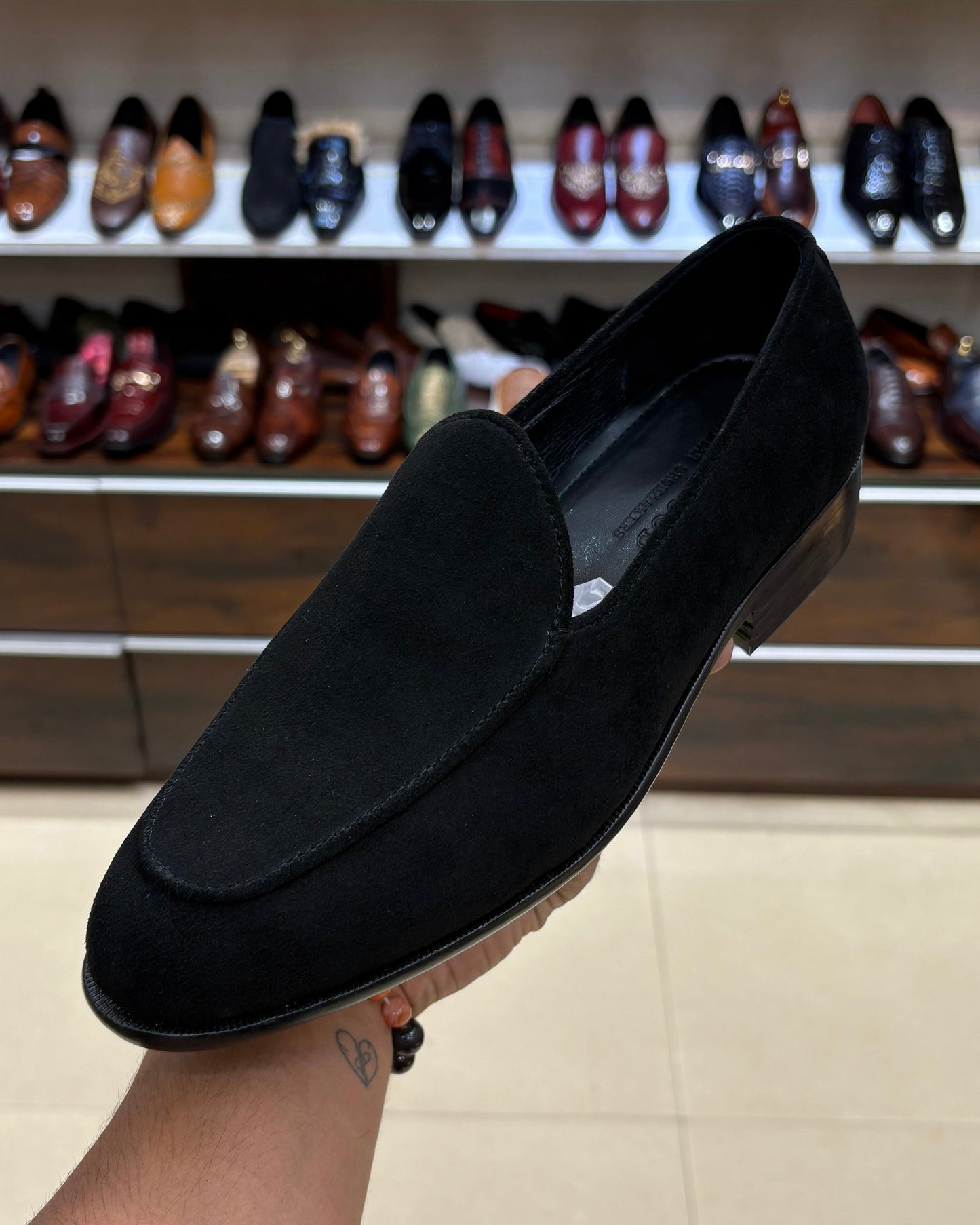 Classic Black Suede Belgian Loafers