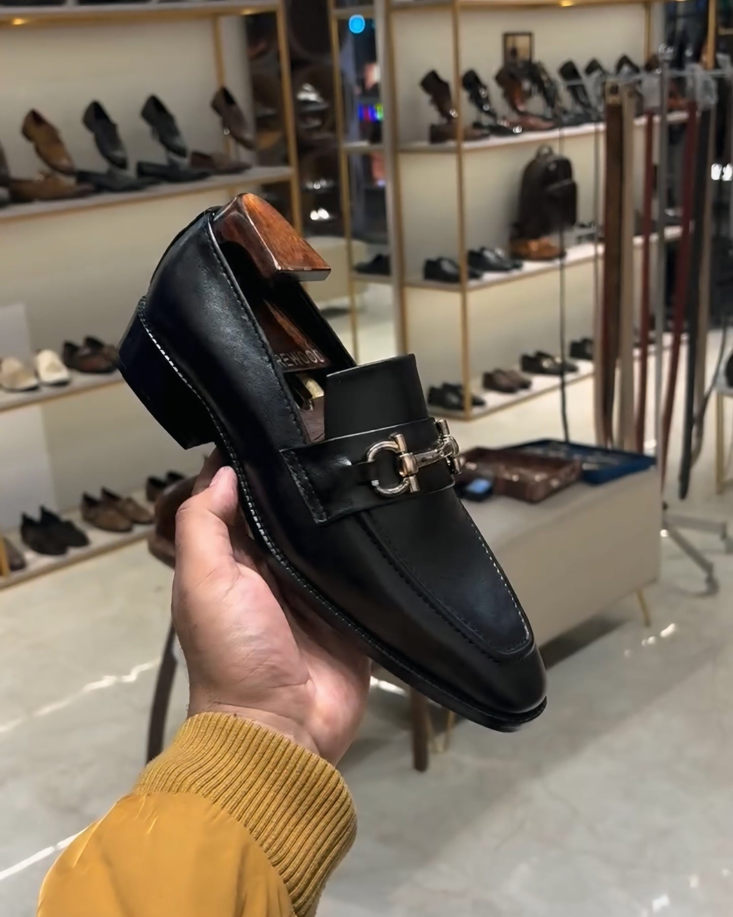 Classic Black Horsebit Loafers