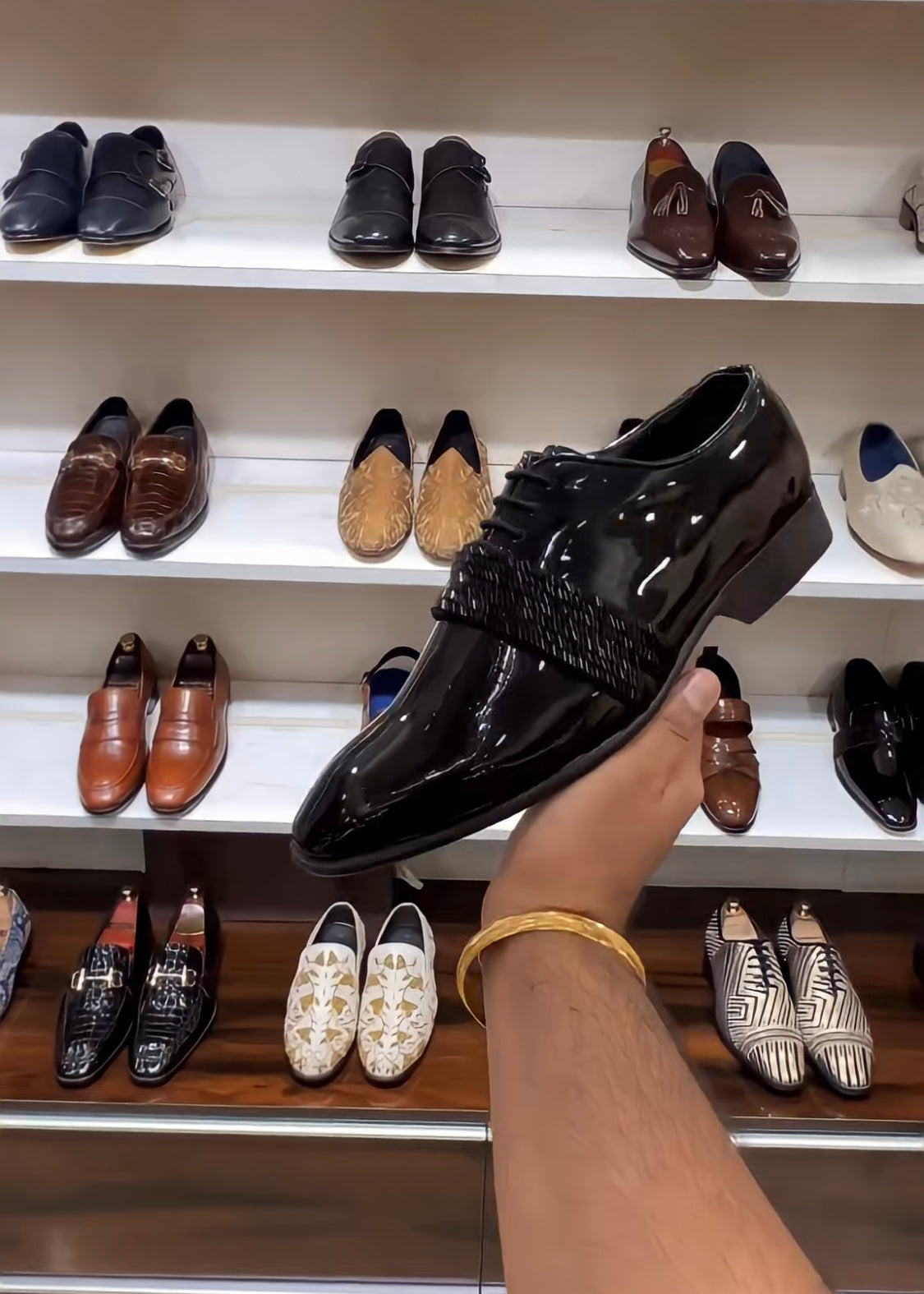 Patent Strap Whole-cut Oxfords
