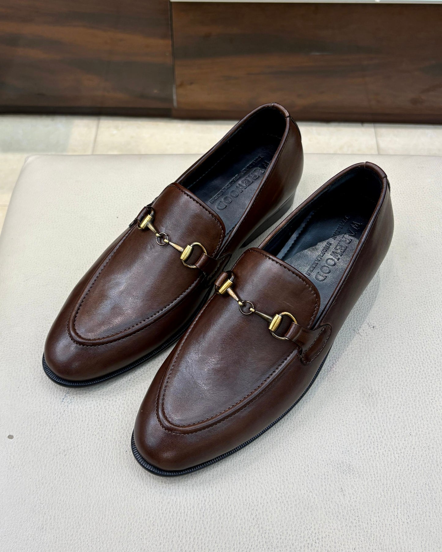 Classic Brown Horsebit Loafers