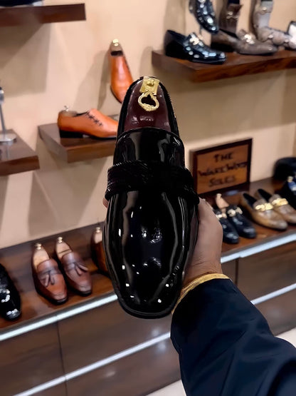 Luxe Edition Patent Whole-cut Tux Moccasins