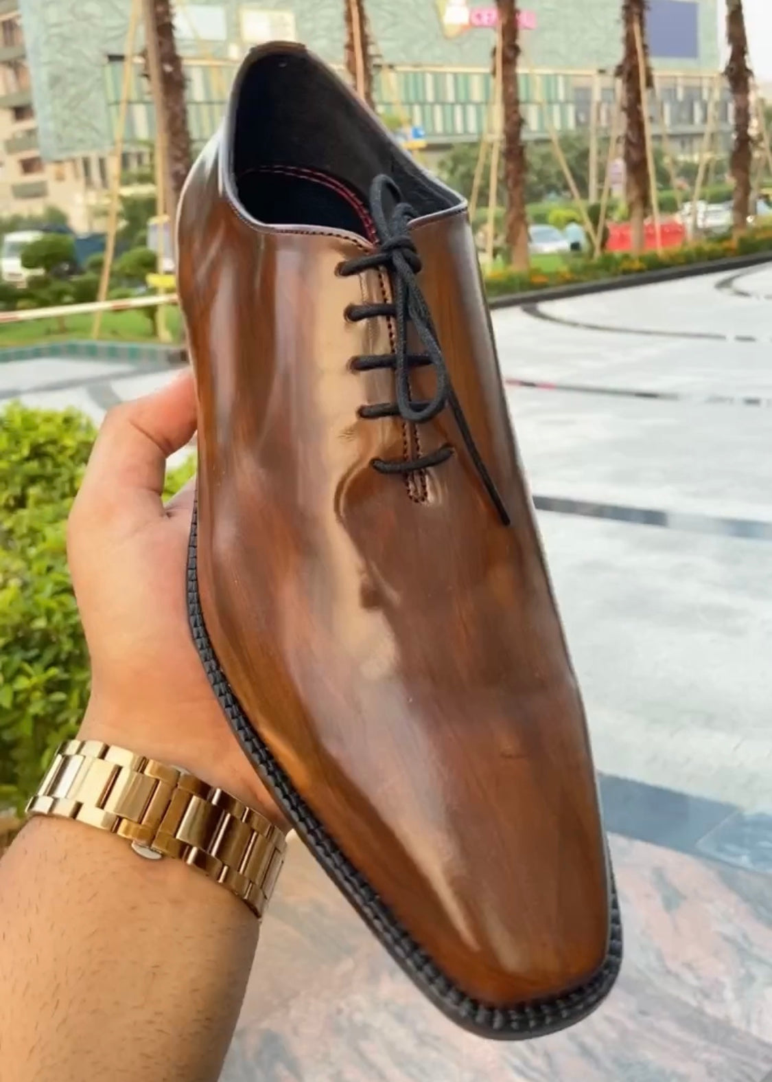 Classic Brown Brush-Off Oxfords