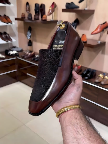 Brown Spectator Stingray Moccasins