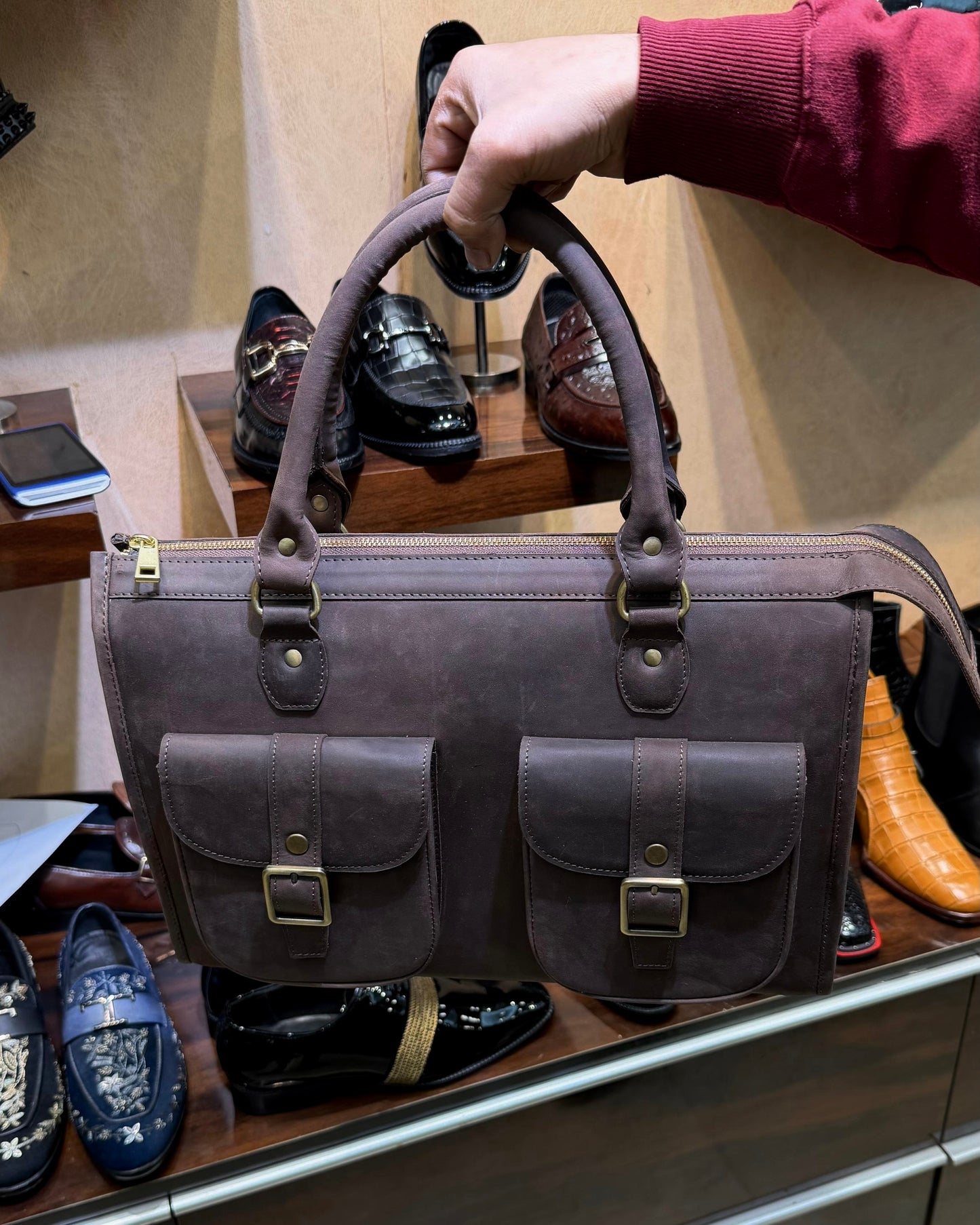 Vintage Brown Business Laptop Bag