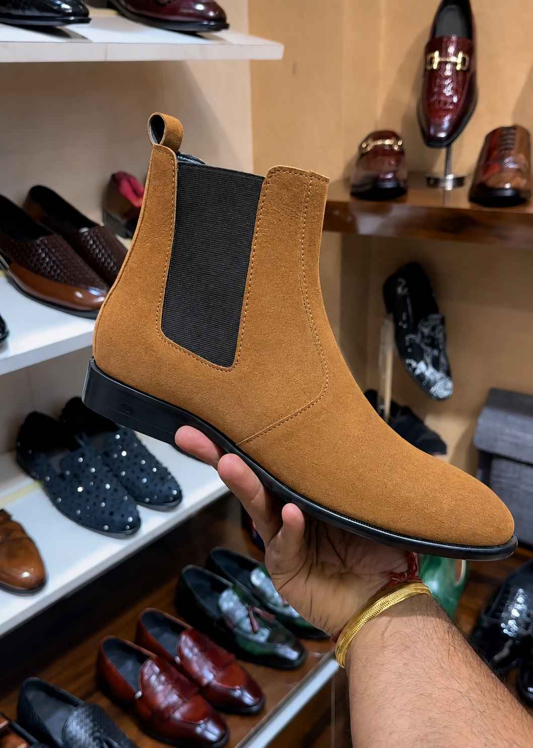 Tan Suede Chelsea Boots