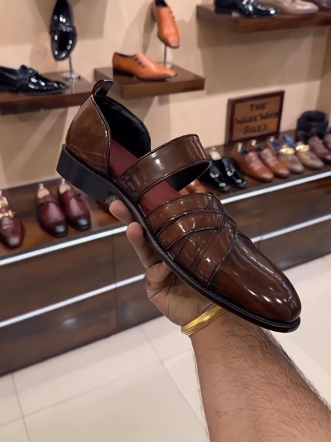 Walnut Brown Patina Sandals