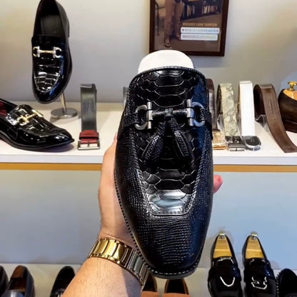 Exotic Cobra Scaled Tassel Mules