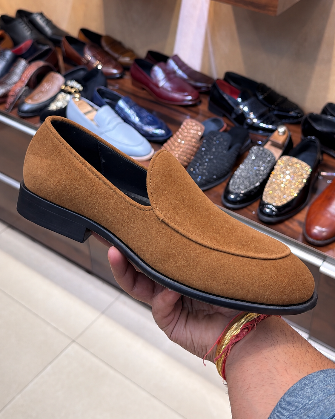 Tan Suede Belgian Loafers