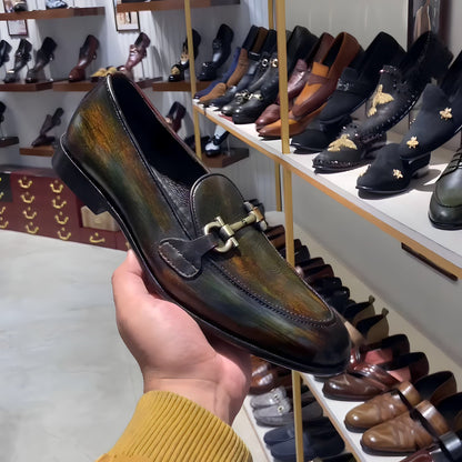 Green Patina Loafers