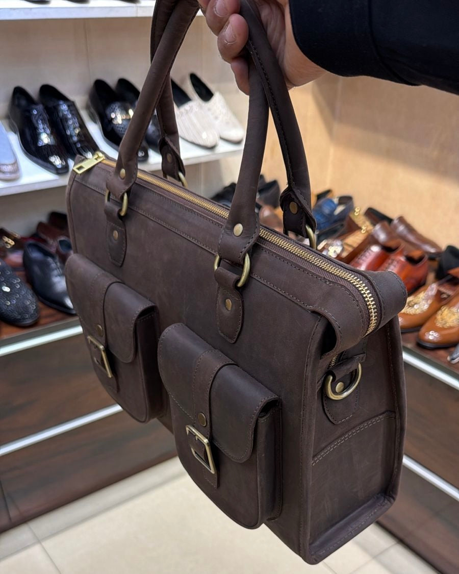 Vintage Brown Business Laptop Bag