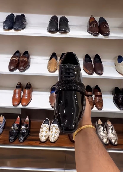 Patent Strap Whole-cut Oxfords