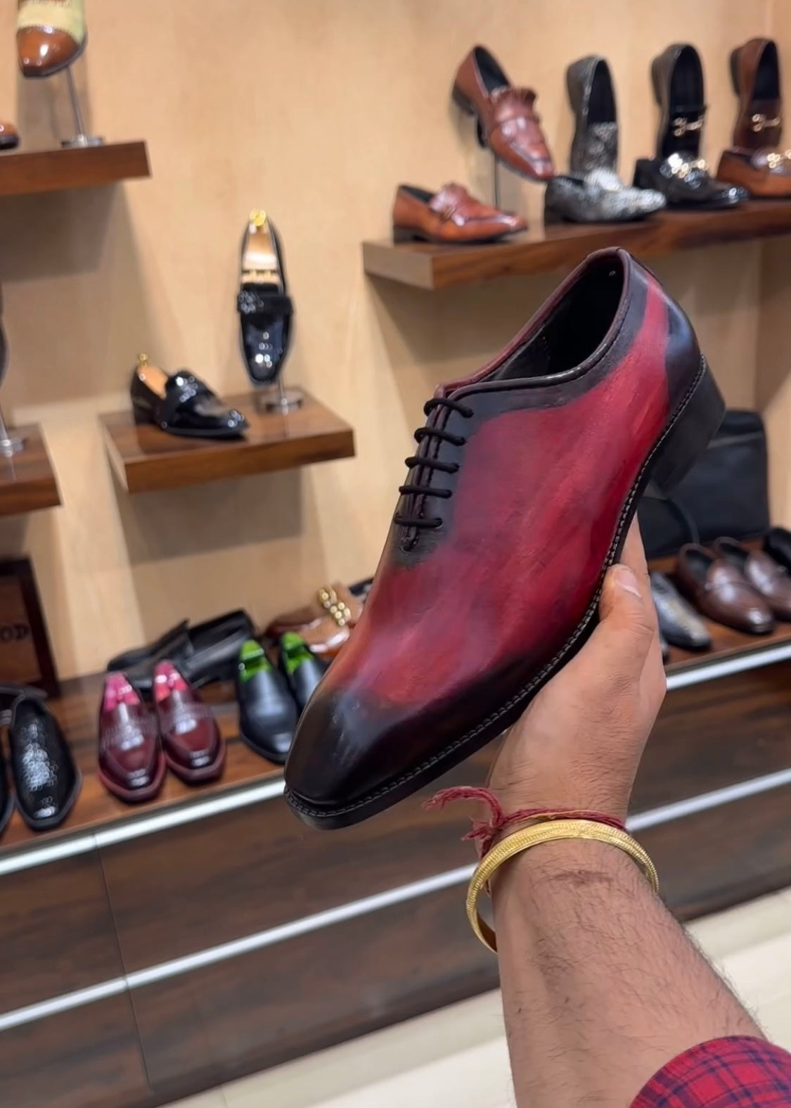 Ox-blood Dual-tone Patina Oxfords
