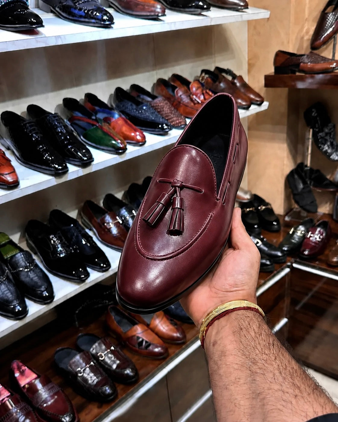 Burgundy Tassel Loafers