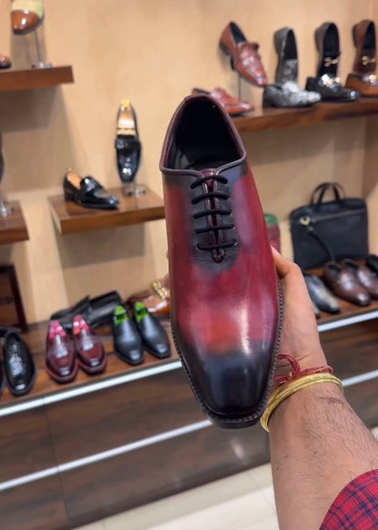 Ox-blood Dual-tone Patina Oxfords