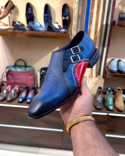 Blue Bison Leather Opanka Monks