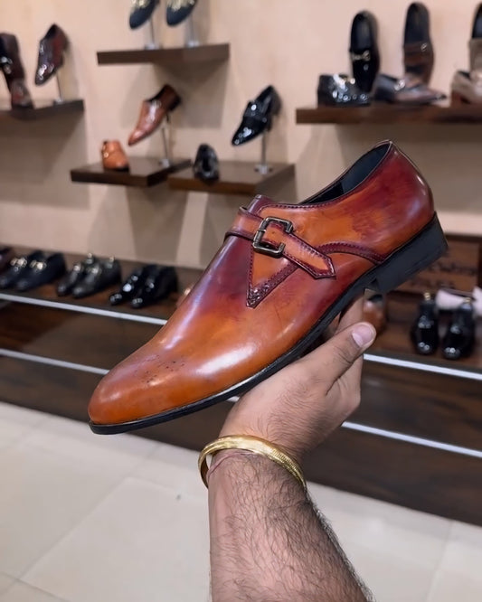 Dual-tone Sun-tan Burnished Single Monks
