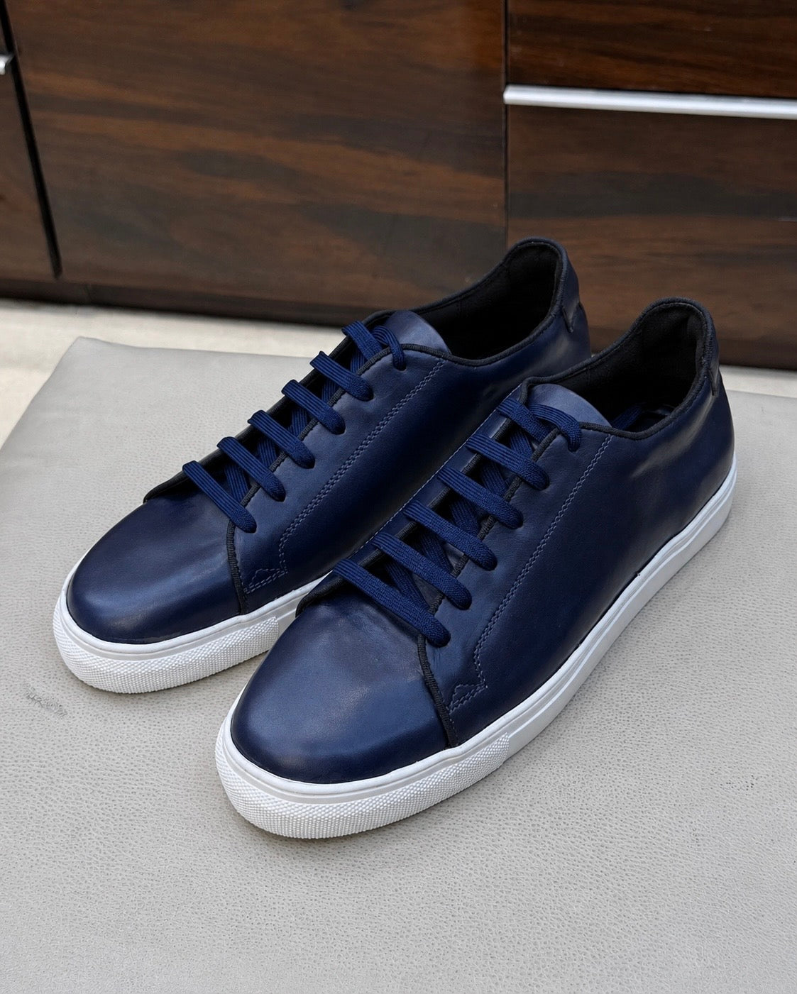 Navy Blue Low-top Sneakers