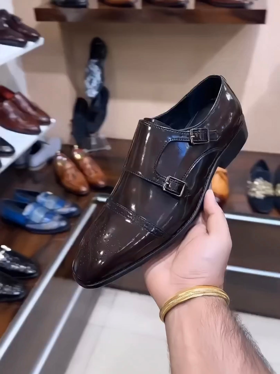 Chocolate Brown Patina Double Monks