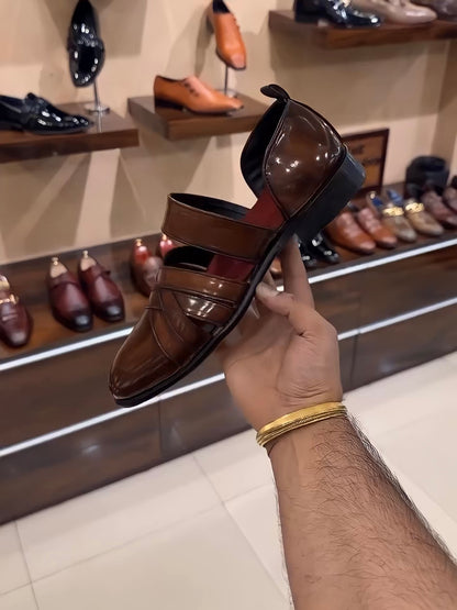Walnut Brown Patina Sandals
