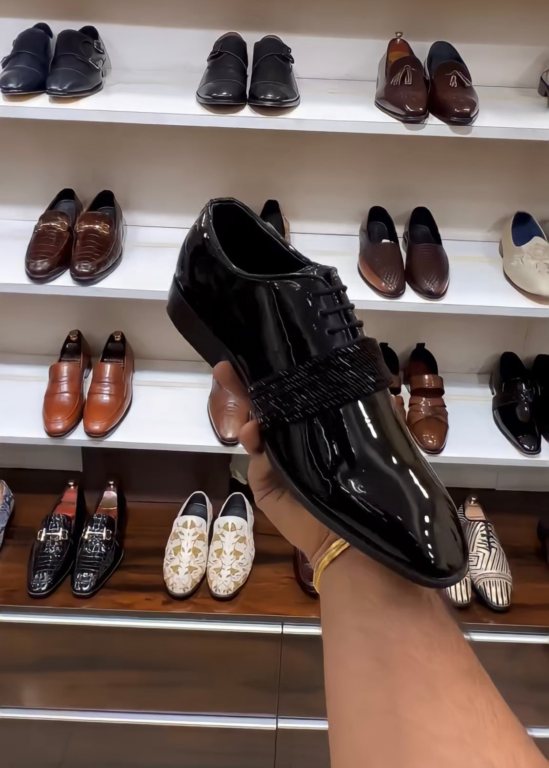 Patent Strap Whole-cut Oxfords