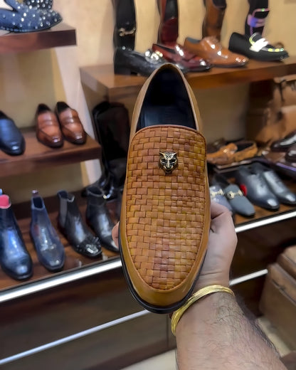 Mustard Shade Braided Leather Spectators
