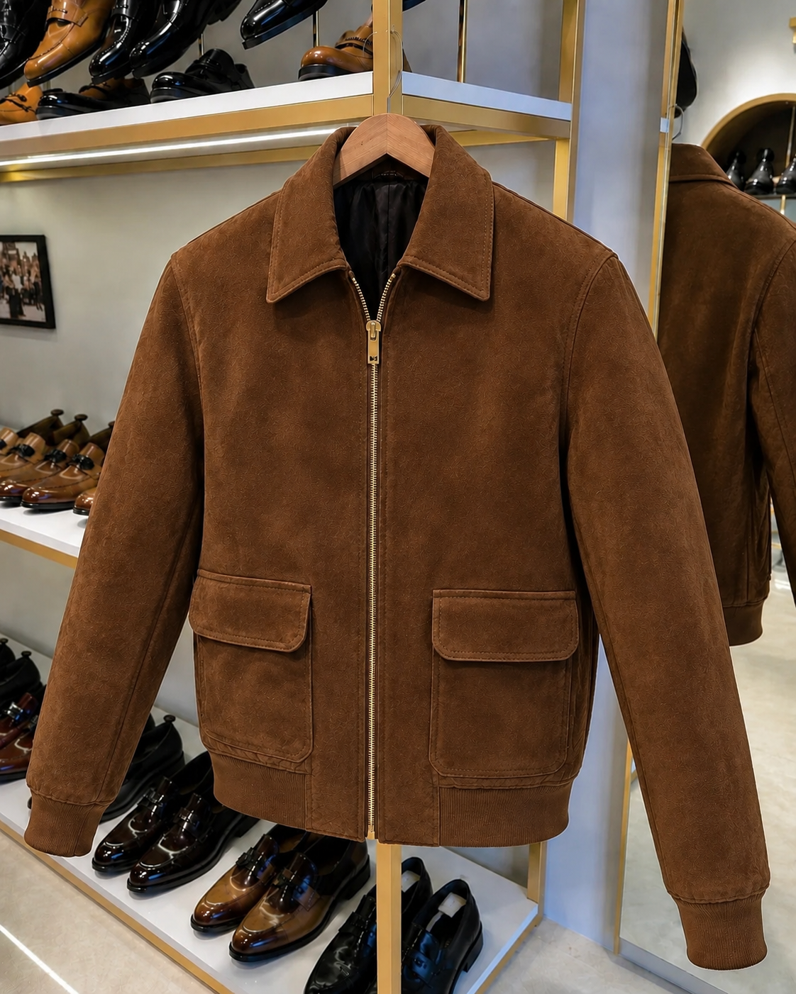 Tobacco Suede Jacket