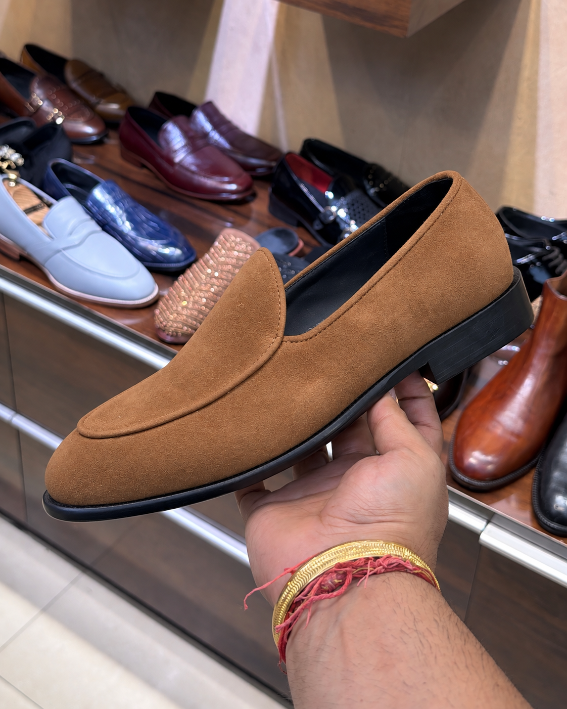 Tan Suede Belgian Loafers