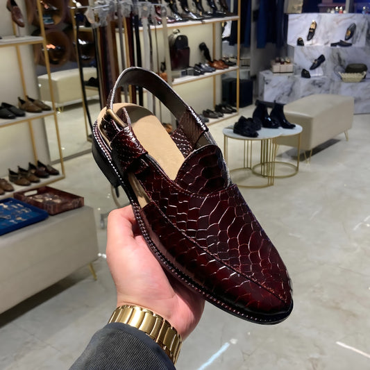 Ox-blood Patina Cobra Scaled Peshawaris