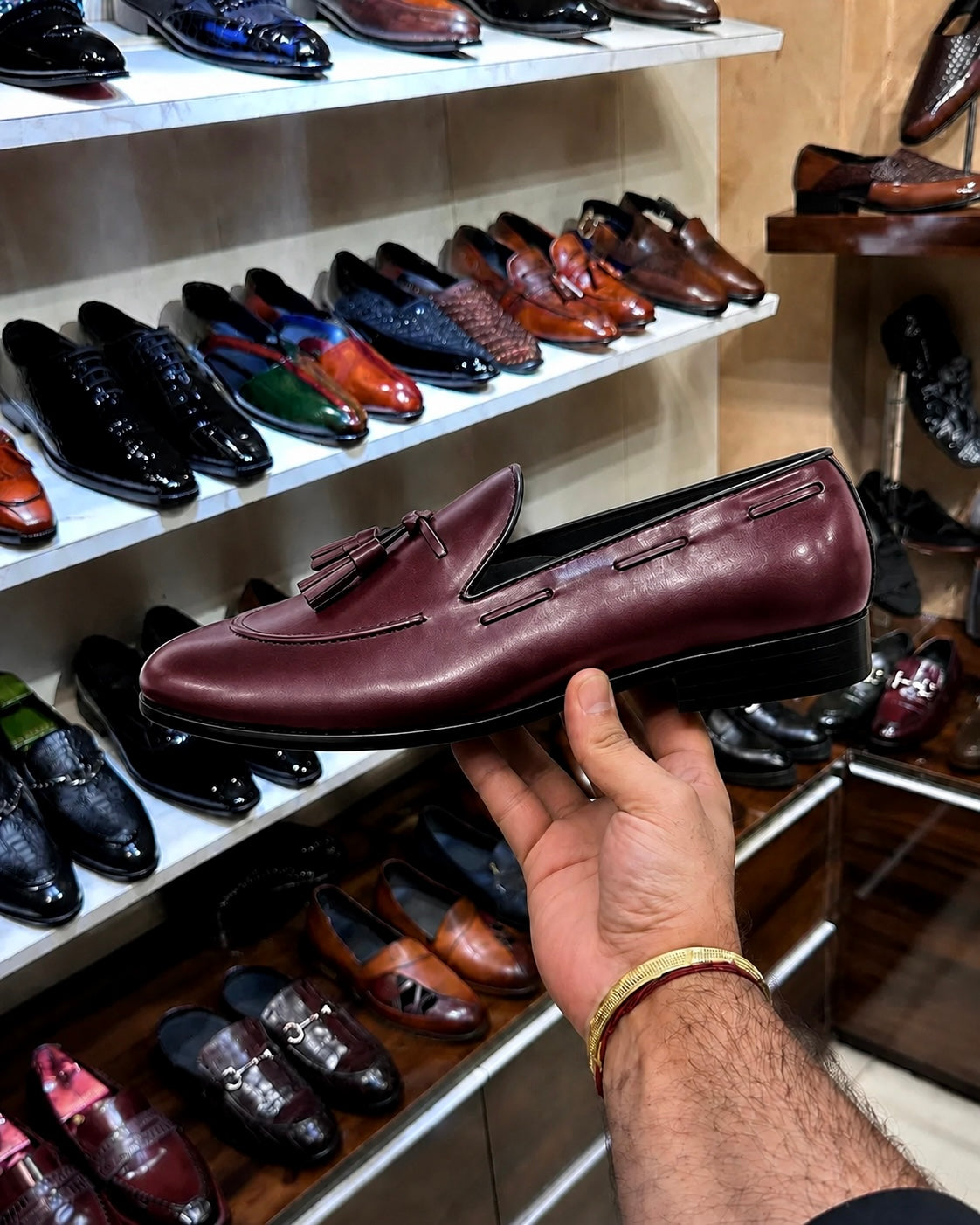 Burgundy Tassel Loafers