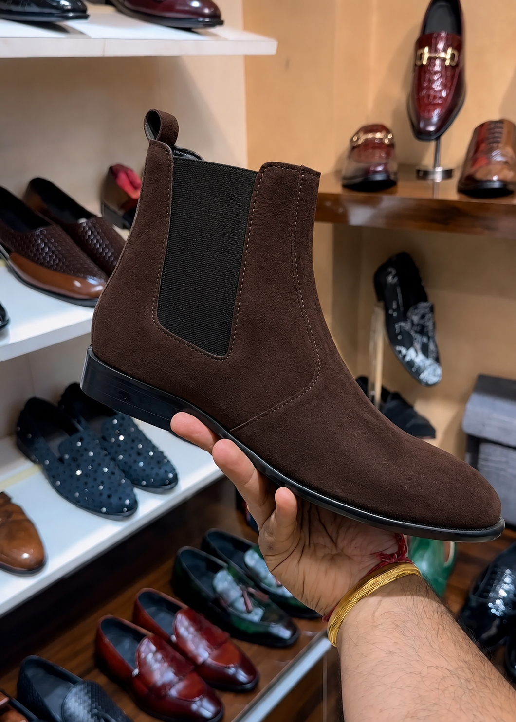 Brown Suede Chelsea Boots