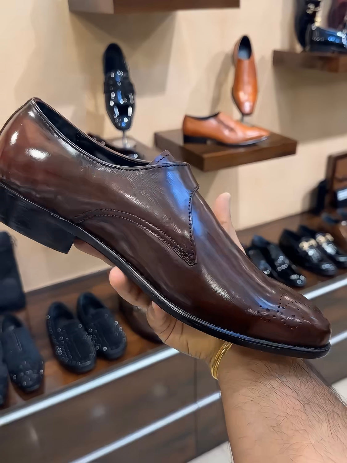 Brown Patina Single Monks