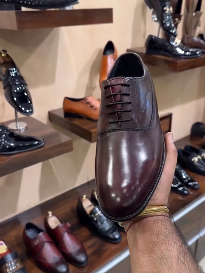 Wine-brown Patina Oxfords