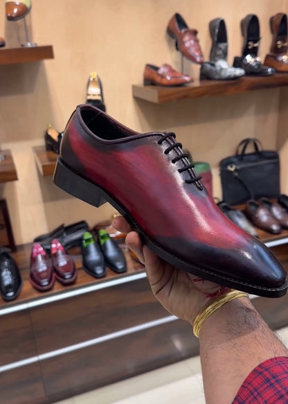 Ox-blood Dual-tone Patina Oxfords