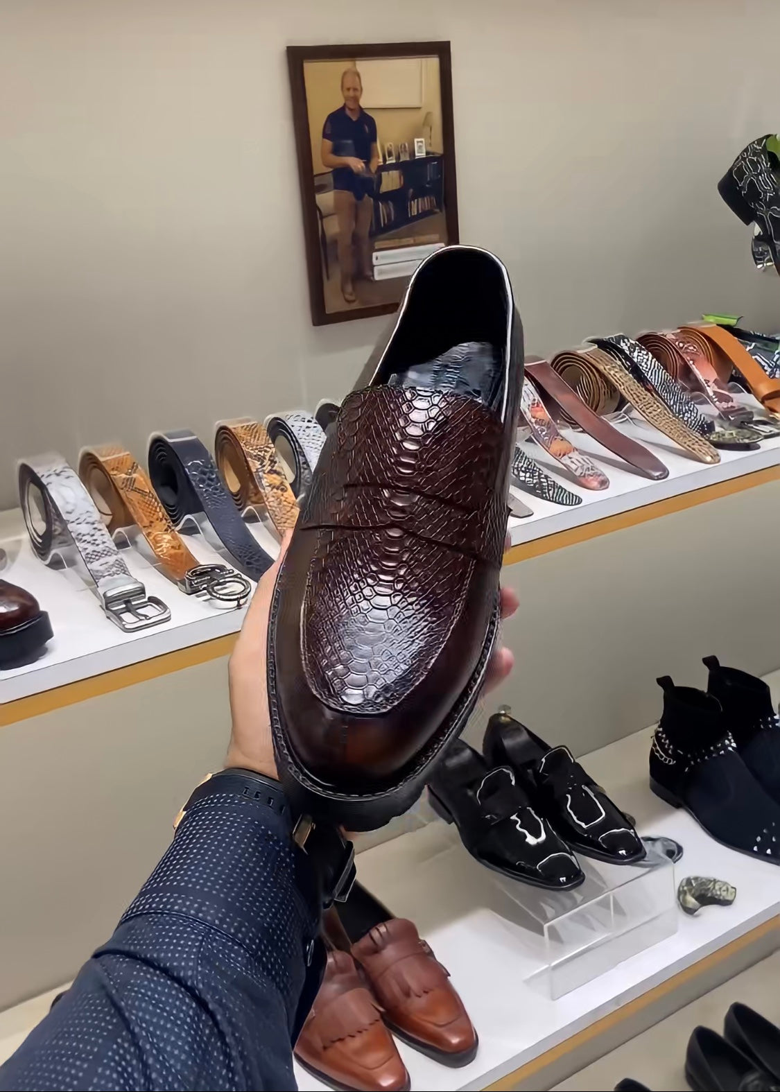 Brown Patina Boot Sole Moccasins