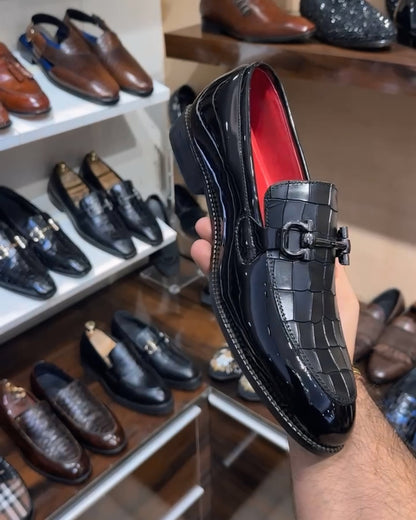 Spectator Moccasins with Red Interior and Red Bottom Sole