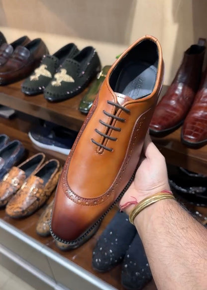 Dual-tone Sidewing Patina Oxfords