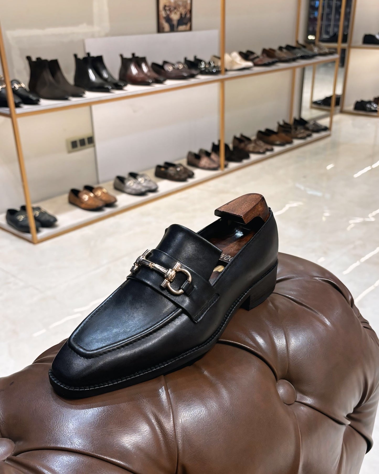 Classic Black Horsebit Loafers