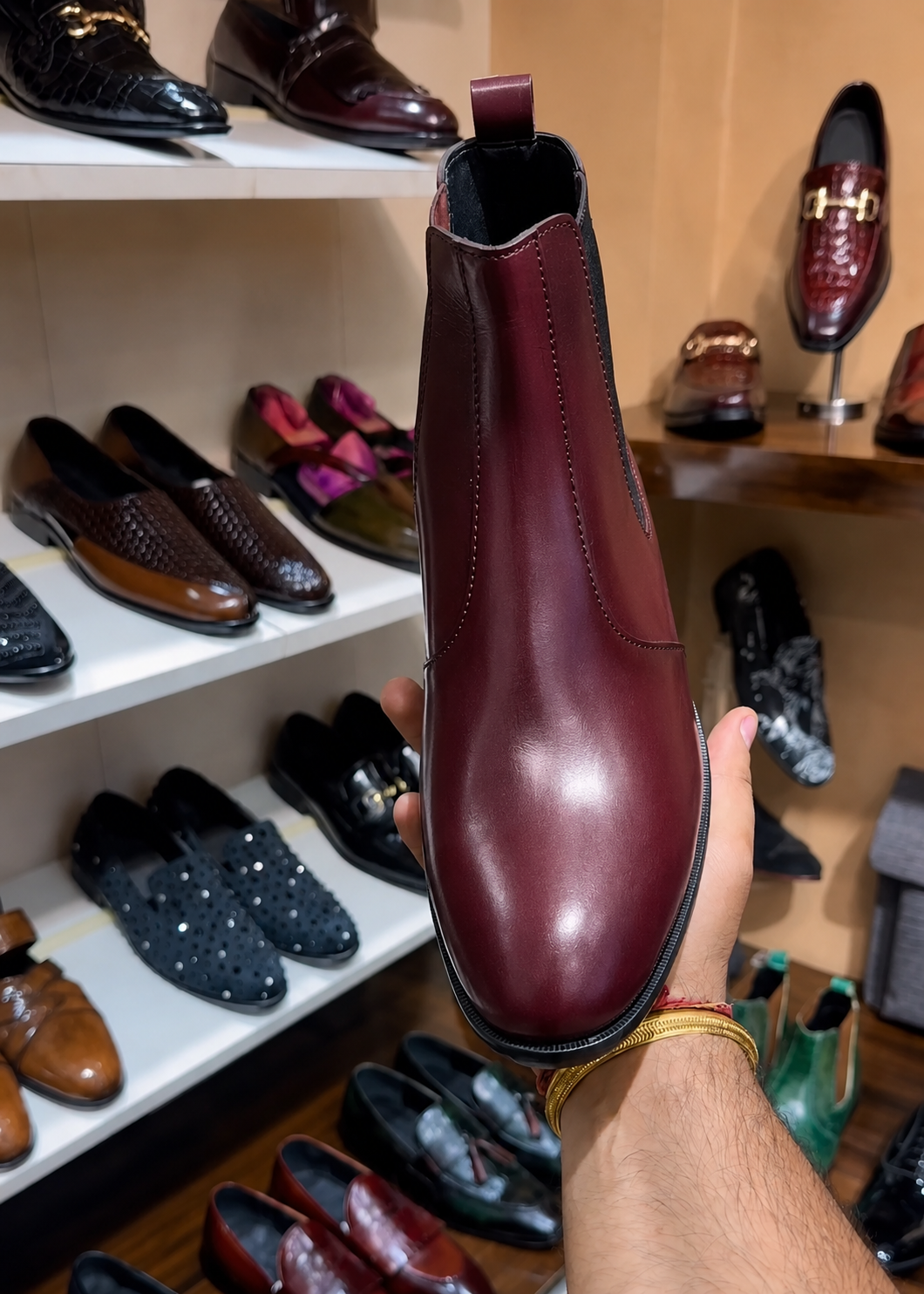 Burgundy Chelsea Boots