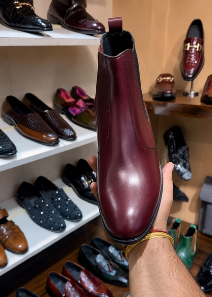 Burgundy Chelsea Boots