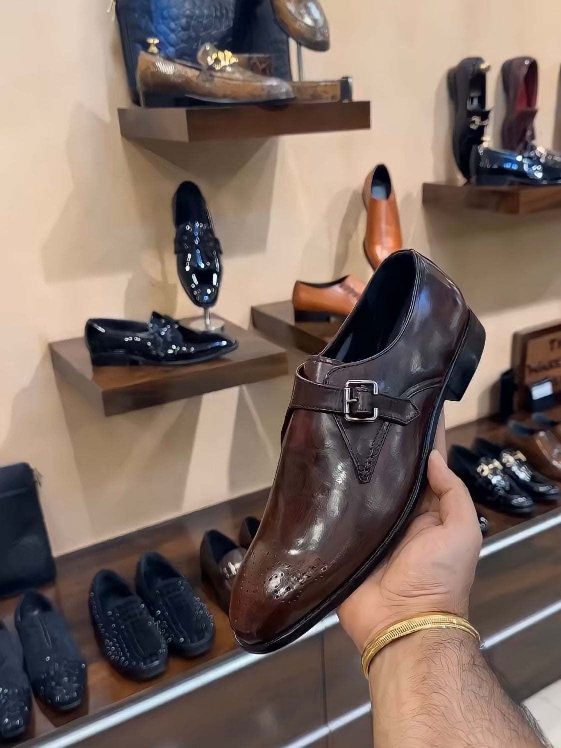 Brown Patina Single Monks