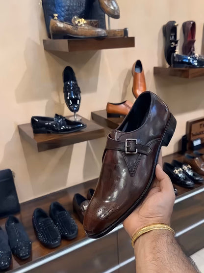 Brown Patina Single Monks