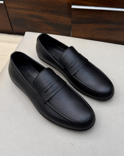 Black Driving Penny Loafers