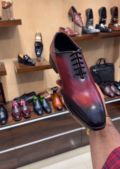 Ox-blood Dual-tone Patina Oxfords
