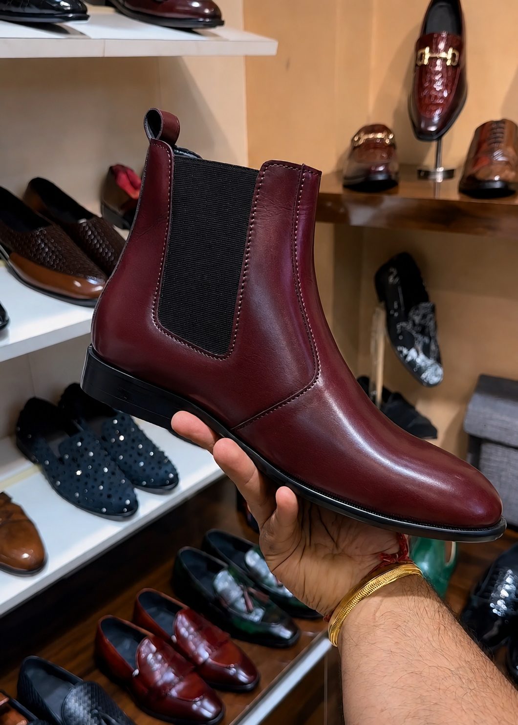 Burgundy Chelsea Boots